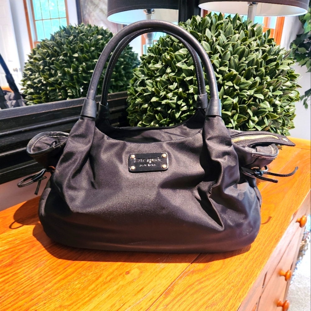 Kate Spade NY Black Nylon Large Tote Handbag
